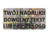 Plomby gwarancyjne stickery 30x15 hologram 1000szt twój nadruk !