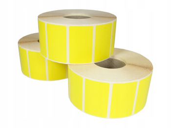 Etykieta termiczna 100x25 żółta / 2000 szt / 40