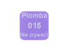 Plomba stickery 10x10 purpurowy void 1000szt twój nadruk !