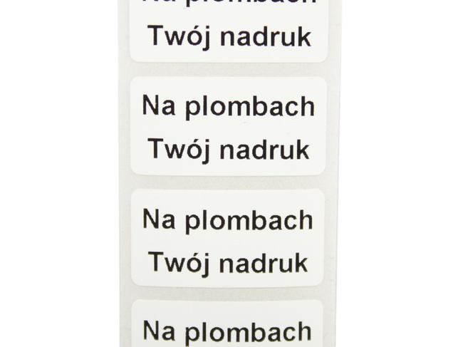 30x15mm plomby pvc łamliwy 1000szt twój nadruk