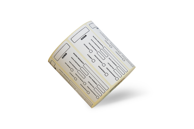 Etykieta termotransferowa 90x36 klej odlepny HACCP data ważności 500 szt. FOOD SAFETY