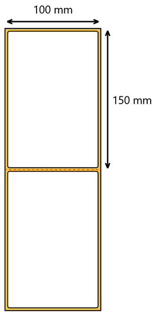 Etykieta termotransferowa 100x150 perforacja / 350 szt / 40