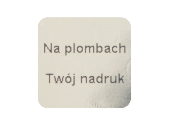 Plomby gwarancyjne stickery 10x10mm void lustrzany 250szt twój nadruk !