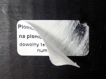 Plomby gwarancyjne stickery 60x20 folia rzw 1000szt twój nadruk !