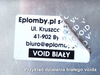 Plomba sticker 16x16 void biały 1000szt twój nadruk !