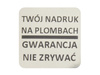 Plomby gwarancyjne stickery 20x20mm void lustrzany 250szt twój nadruk !