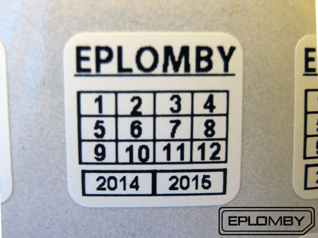 Plomby naklejki gwarancyjne 16x16 kruszące 250szt twój nadruk !
