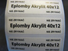 Plomby gwarancyjne 40x12 akrylit kruszące 500szt twój nadruk !