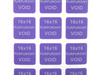 Plomba stickery 16x16 purpurowy void 1000szt twój nadruk !