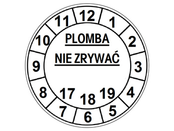 Stickery kruszące fi30mm 500szt plomby gwarancyjne twój nadruk !