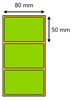 Etykieta termiczna 80x50 zielona / 1000 szt / 40