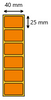 Etykieta termiczna 40x25 pomarańczowa / 2000 szt / 40