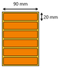 Etykieta termiczna 90x20 pomarańczowa / 3000 szt / 40