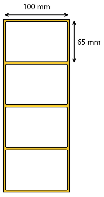 Etykieta termotransferowa 100x65 / 1000 szt / 40