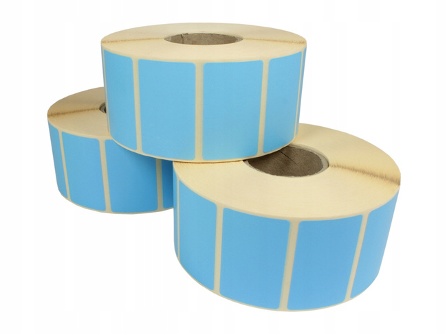 Etykieta termiczna 90x70 niebieska / 1000 szt / 40