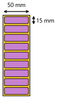 Etykieta termiczna 50x15 fioletowa / 4000 szt / 40