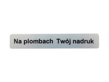 Plomby gwarancyjne stickery 70x12 void mat 250szt twój nadruk !