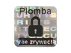 Plomby gwarancyjne stickery 10x10 hologram 250szt twój nadruk !
