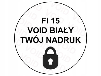 Plomby gwar stickery void biały fi15 1000 szt twój nadruk !