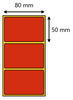 Etykieta termiczna 80x50 czerwona / 1000 szt / 40