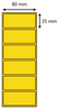 Etykieta termiczna 80x35 żółta / 2000 szt / 40