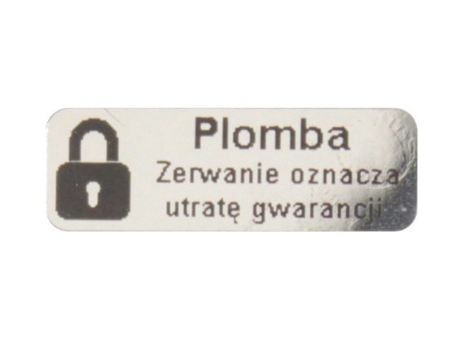 Plomby gwarancyjne stickery 15x5mm void 3m 1000szt twój nadruk !