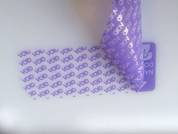 Plomby serwisowe stickery 50x30 purpurowy 500szt twój nadruk !
