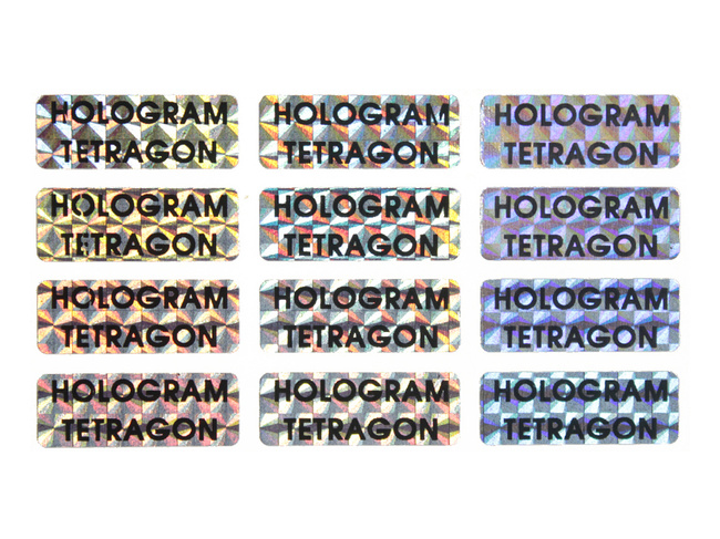 30x11mm hologram tetragon 1000szt z twoim nadrukiem