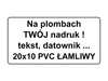 20x10mm plomby pvc łamliwy 1000szt twój nadruk