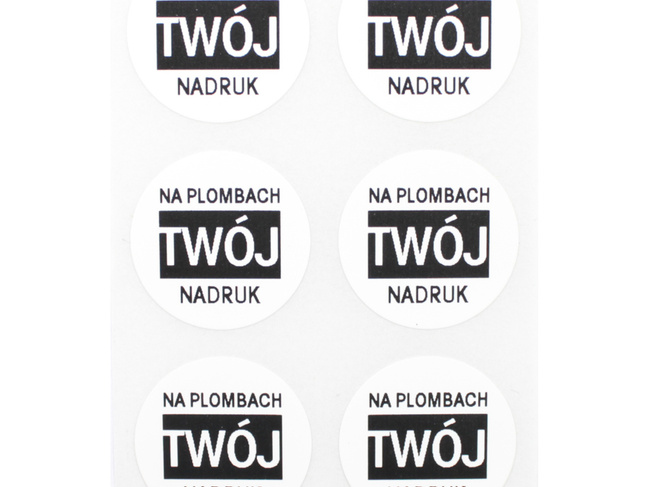 Plomby gwarancyjne fi40mm rzw 500 szt twój nadruk !
