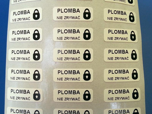 15x5mm plomba pvc łamliwy 1000szt twój nadruk