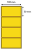 Etykieta termiczna 100x50 żółta perforacja / 1000 szt / 40