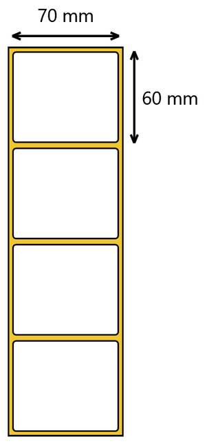 Etykieta termiczna 70x60/ 1000 szt / 40