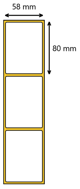 Etykieta termiczna 58x80 top / 500 szt / 40