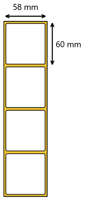 Etykieta termiczna 58x60 / 1000 szt / 40