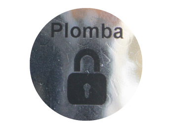 Plomby gwarancyjne void lustrzany fi30 mm 500szt twój nadruk !