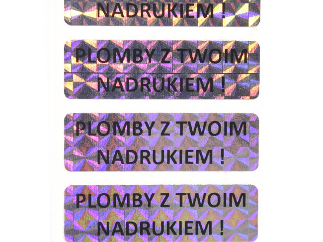 60x10 hologram tetragon 250szt z twoim nadrukiem