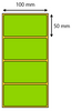 Etykieta termiczna 100x50 zielona / 1000 szt / 40