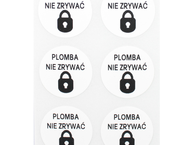 Plomby gwarancyjne fi40mm rzw 1000 szt twój nadruk !
