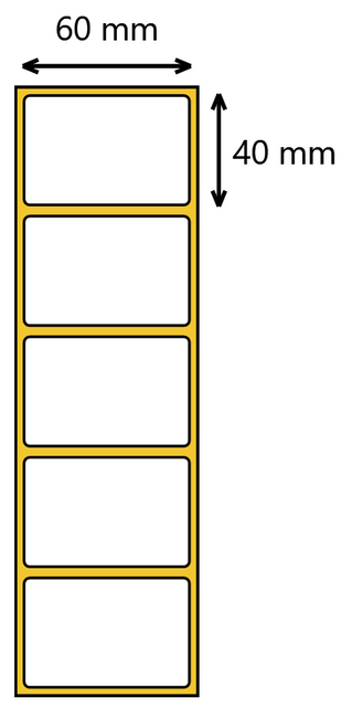 Etykieta termiczna 60x40 / 1500 / 40