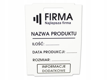 90x124 zawieszka foliowa / 1000 szt / 76