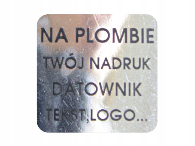 Plomby gwarancyjne 16x16 lustrzany void 500szt twój nadruk !