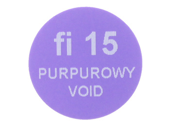 Plomba stickery fi 15 mm purpurowy void 250szt