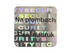 Plomby gwarancyjne stickery 12x12 hologram 500szt twój nadruk !