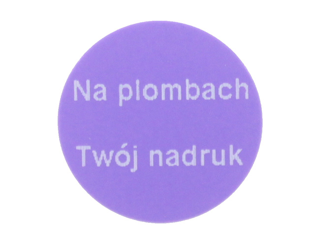 Plomba stickery fi15 mm purpurowy void 1000 szt twój nadruk !