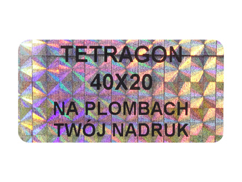 40x20mm hologram tetragon 1000szt twój nadruk