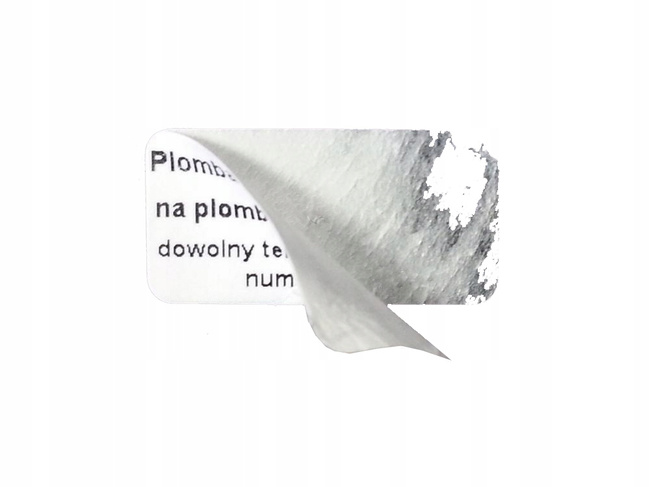 Plomby gwarancyjne stickery 16x16 folia rzw 500szt twój nadruk !