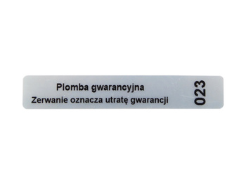 Plomby gwarancyjne stickery 60x10 void mat 1000szt twój nadruk !
