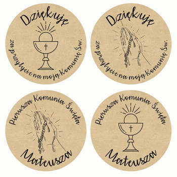 Fi40 etykieta kraft -komunia / 40 szt / 40