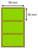 Etykieta termiczna 90x50 zielona / 1000 szt / 40